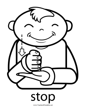 281x363 Outline Baby Sign Language Signs