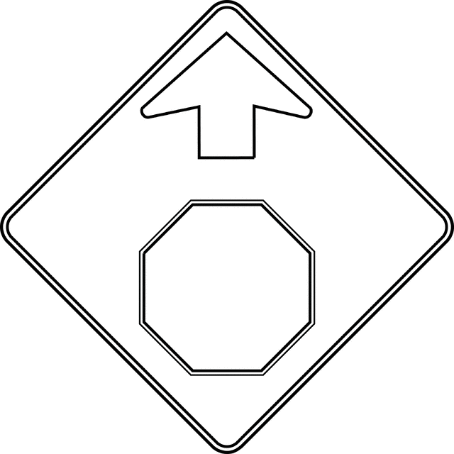 640x640 Stop Ahead, Outline Clipart Etc