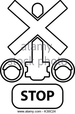 300x453 Traffic Light Thin Line Vector Icon Isolated On The White