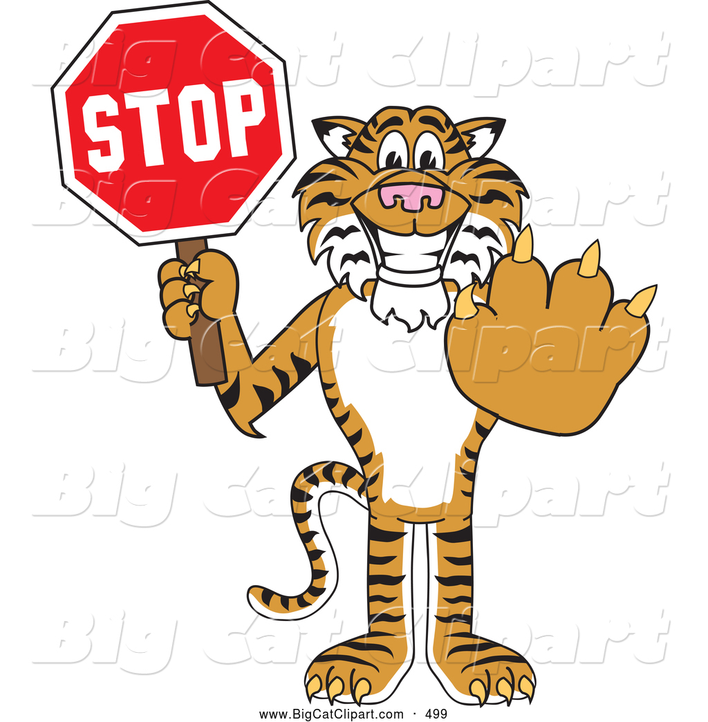 1024x1044 Big Cat Cartoon Vector Clipart Of A Smiling Tiger Character School