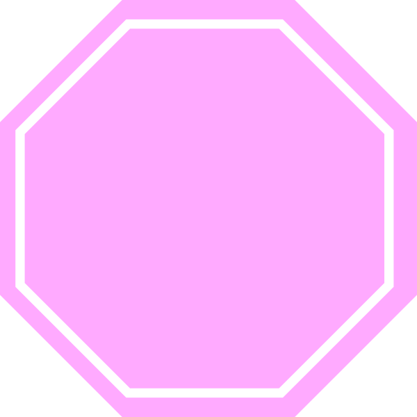 600x600 Pink Stop Sign Clip Art