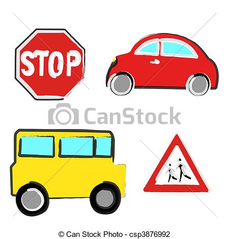 450x470 Car Clipart Stop Sign