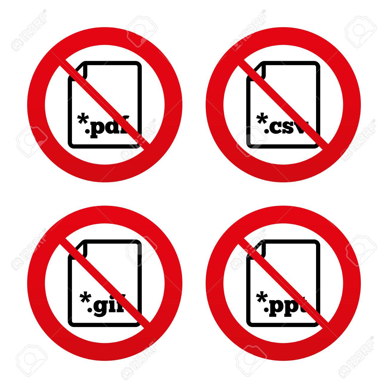 1300x1300 No, Ban Or Stop Signs. Download Document Icons. File Extensions