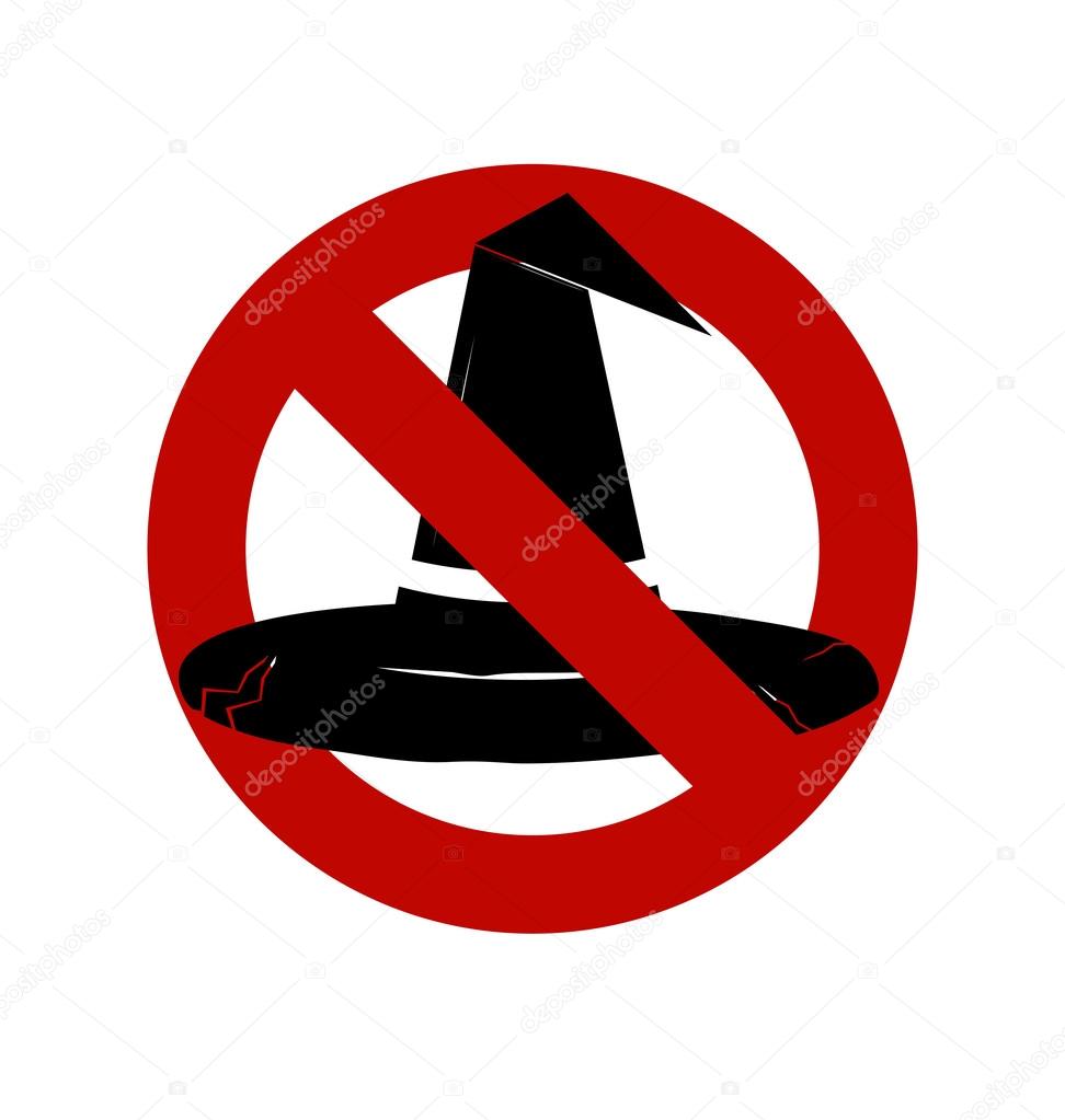 972x1023 No, Ban Or Stop Signs. Halloween, Witch Hat Icon, Prohibition Fo