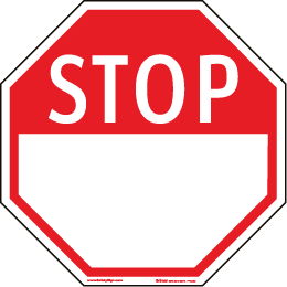 260x260 Custom Stop Sign Y1233