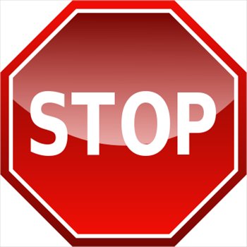 350x350 Free Clipart Of A Stop Sign