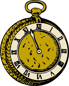 240x299 Old Pocketwatch Clip Art
