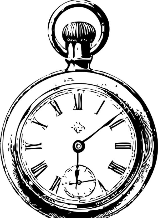 640x883 The Church Clock Clipart