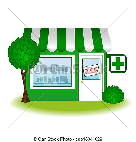 450x470 Pharmacy Store Clipart