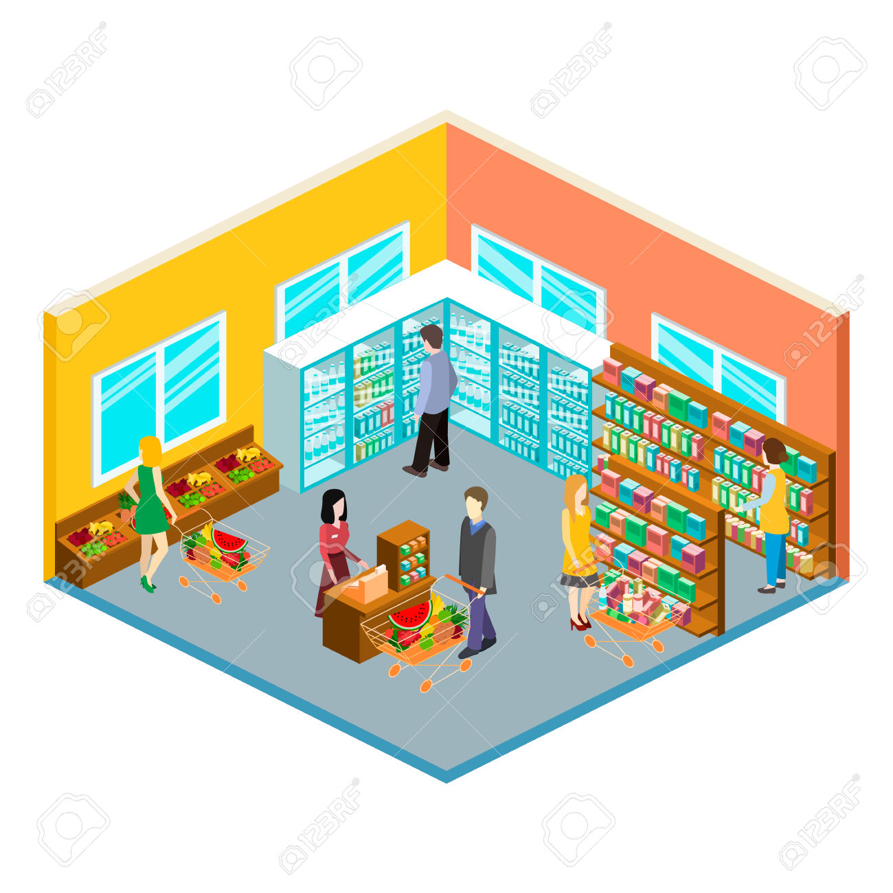 1300x1300 Mall Clipart Grocery Store