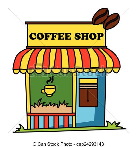 438x470 Shop Clipart Cafe Building