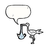 170x170 Stork Carrying Baby Clip Art