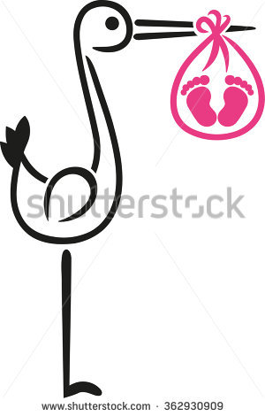300x470 Stork Clipart Baby Silhouette
