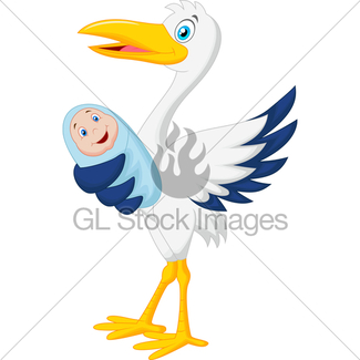 325x325 Stork And Baby Gl Stock Images
