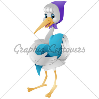325x325 Stork Carrying Baby Gl Stock Images