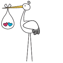 201x201 Baby And Stork Clipart Collection