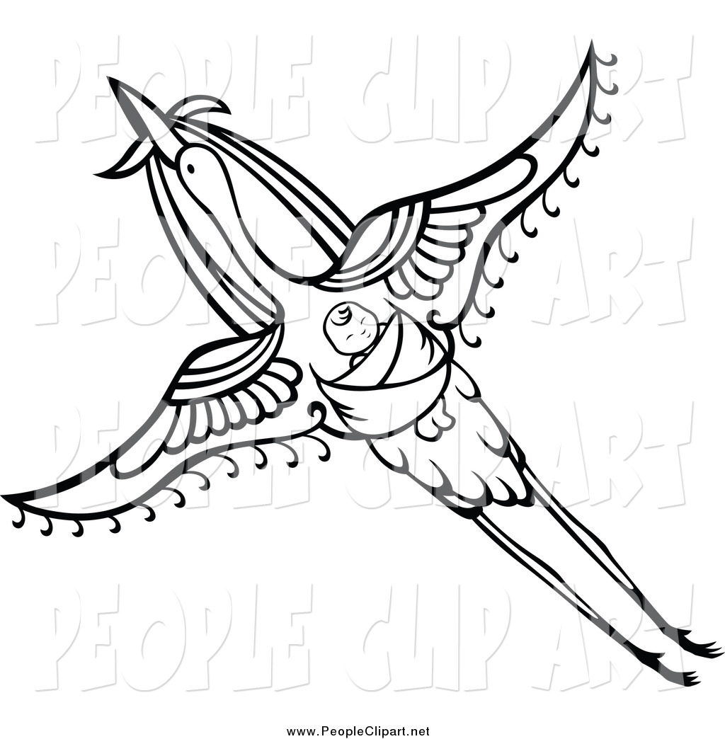 1024x1044 Stork Baby Black And White Clipart