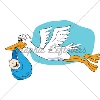 325x325 Stork Carrying Baby Gl Stock Images