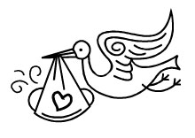 220x156 Stork Med Baby Clipart