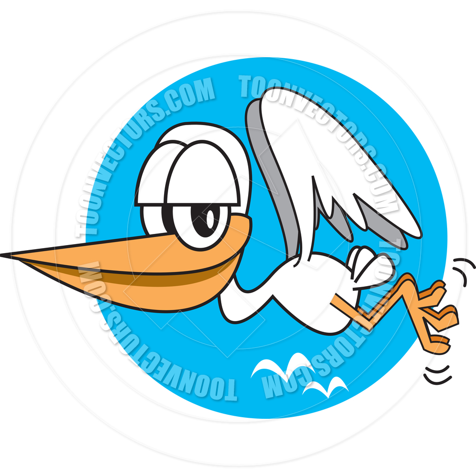 940x940 Cartoon Stork Vector Illustration By Clip Art Guy Toon Vectors