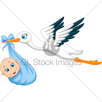 325x325 Stork And Baby Boy Gl Stock Images
