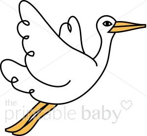 300x278 Flying Stork Clipart