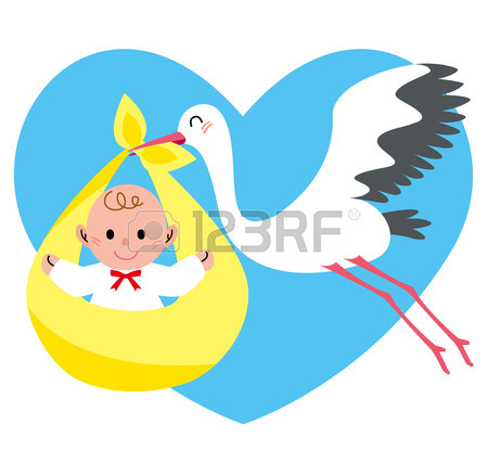 450x427 133 Stork Flying With Bundle Stock Illustrations, Cliparts