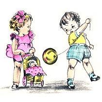 210x210 Free Vintage Baby Clip Art