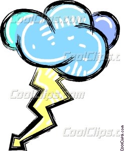 247x300 Storm Cloud With Lightning Vector Clip Art