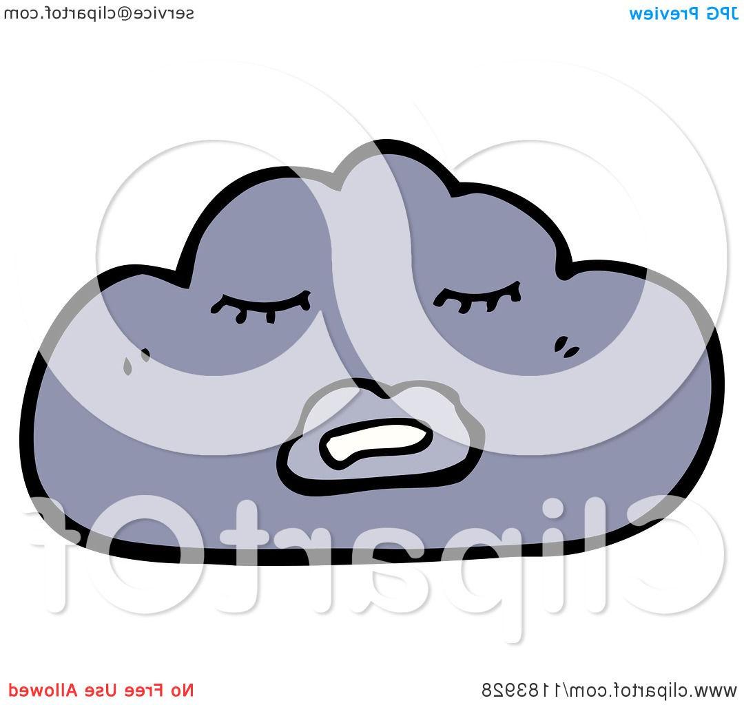 1080x1024 Best Free Cartoon Of Storm Cloud With Face Royalty Vector