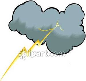 300x280 Cloud With Lightning Bolt