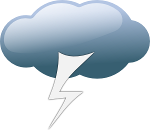 300x260 Thunderstorm Weather Symbols Clip Art