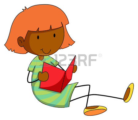 450x392 Happy Girl Holding An English Book Royalty Free Cliparts, Vectors