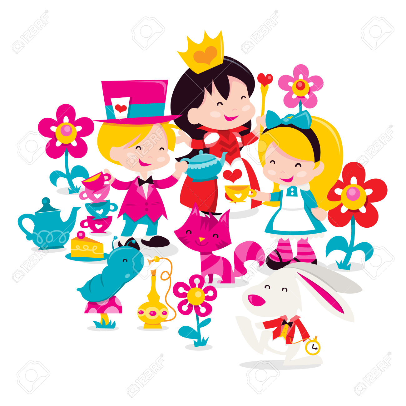 1300x1300 Alice In Wonderland Clipart Storybook Character