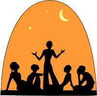 200x199 Native American Storytelling Clipart