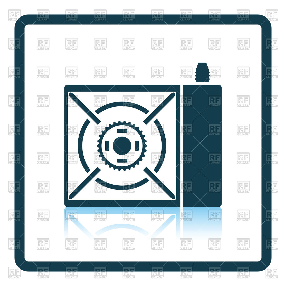 1200x1200 Shadow Reflection Design Of Camping Gas Burner Stove Icon Royalty