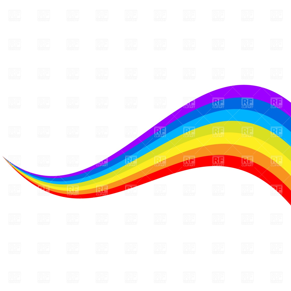 1200x1200 Rainbow Banner Royalty Free Vector Clip Art Image