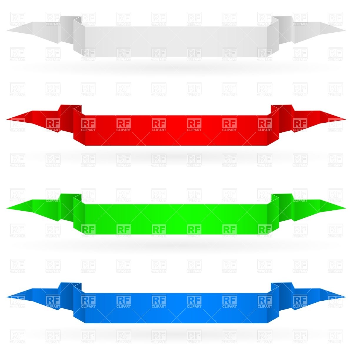 1200x1200 Straight Banner (Ribbon) Free Vector Clip Art Image
