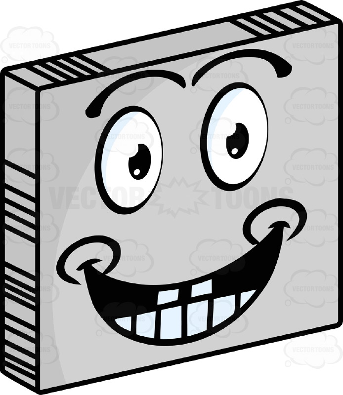 694x800 Happy Smiley Face Emoticon With Wide Grin, Teeth, Dimples, Looking