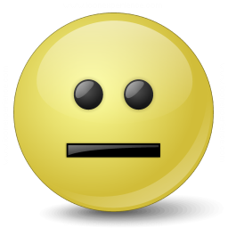 256x256 Iconexperience V Collection Emoticon Straight Face Icon