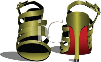 350x218 Gold High Heeled Sandals