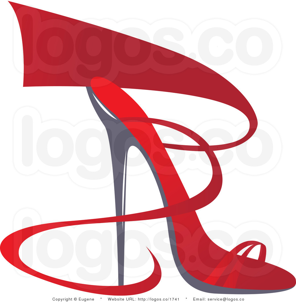 1024x1044 Royalty Free Design Of A Red Heel Shoe With Red Ribbon Logo By