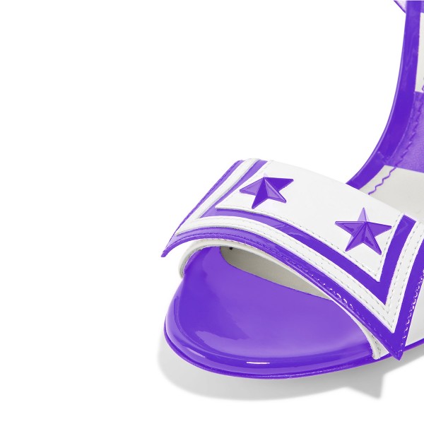 600x600 Women's Violet Chic Star Stiletto Heel Strappy Sandals For Party