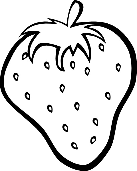 480x600 Outline Strawberry Clip Art Free Vector In Open Office Drawing Svg