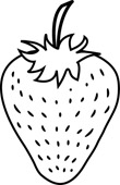 110x170 Strawberry Clipart Outline