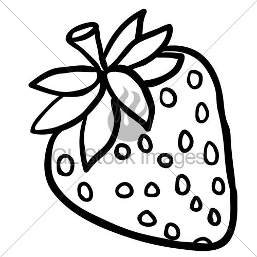 500x500 Black And White Strawberry Gl Stock Images