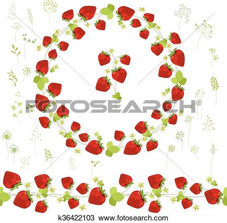 450x442 Strawberry Clipart Garland