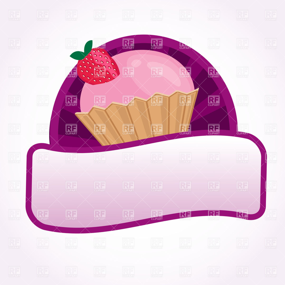 1200x1200 Cupcake With Pink Cream And Strawberry