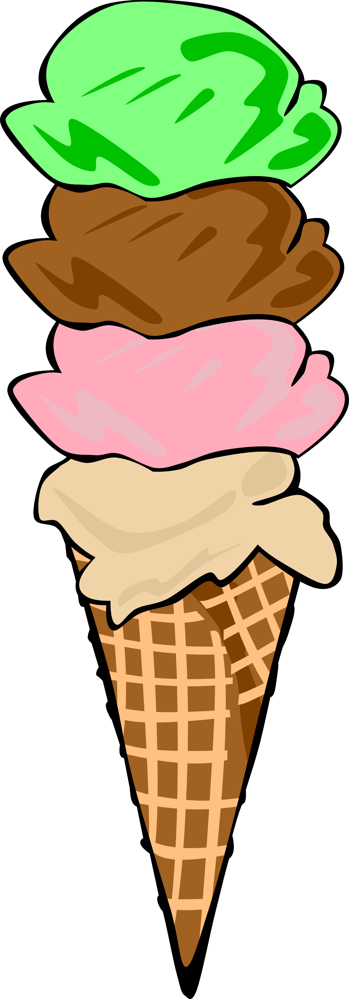 1332x3814 Ice Cream Clipart