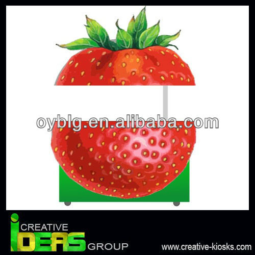 500x500 Attractive Steel Outdoor China Mobile Food Kioskstrawberry Design